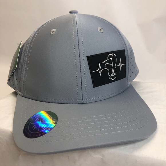 The Heartbeat Brand Golf Hat Gray Harrahs Lake Tahoe Patch Cap NWT - Picture 1 of 12